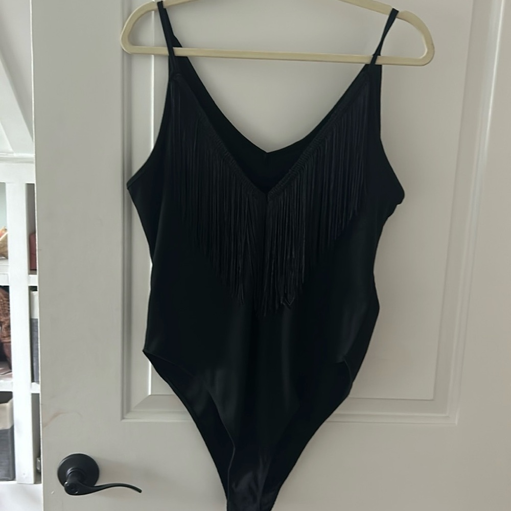 Ribbed Fringe Bodysuit